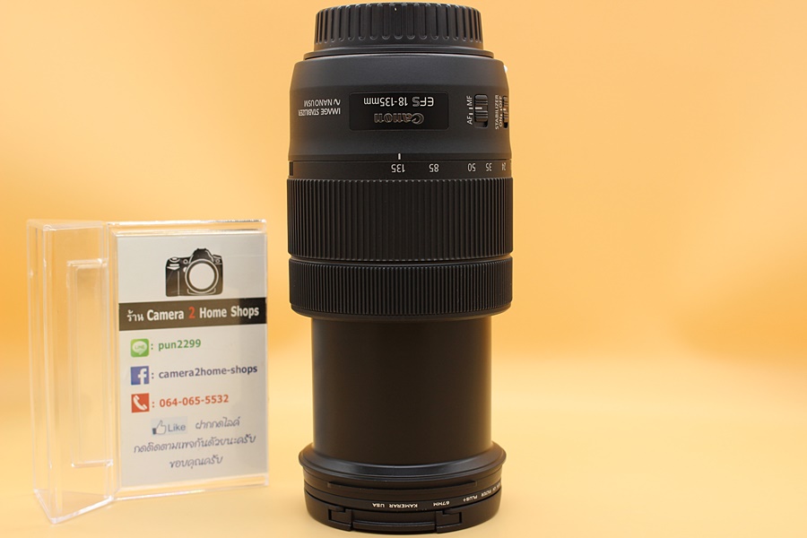 ขาย Lens Canon EFS 18-135mm F3.5-5.6 IS NANO USM สภาพสวย อดีตประกันศูนย์ ไร้ฝ้า รา  ใช้งานน้อย ตัวหนังสือคมชัด พร้อม Filter  อุปกรณ์และรายละเอียดของสินค้า 